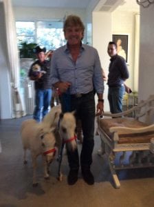 Ken Todd with miniature horses