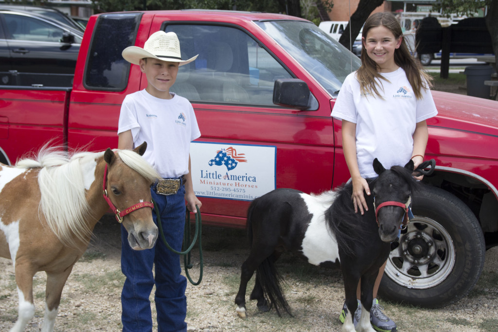 kids with miniature horses