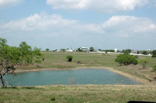 Little America ranch view of pasture and pond